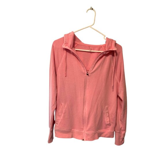 MRA Sport Tops - MRA Sport Pink Womens Size M Sweatshirt Hoodie Full Zip Thumbholes Long Sleeve A